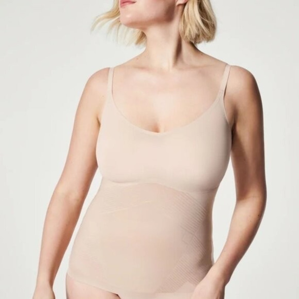 Spanx Women Cami Top Sz 2X Plus Cream Nude Spanxshape Invisible Shapewear - Picture 2 of 4